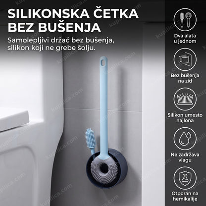 silikonska četka za wc šolju sa samolepljivim držačem na zidu, benefiti proizvoda