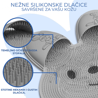 krupni plan silikonskih dlačica podloge za temeljno čišćenje stopala