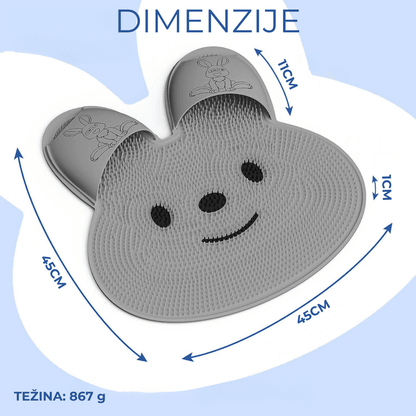 podloga sa označenim dimenzijama 45x45 cm i težinom 867 grama