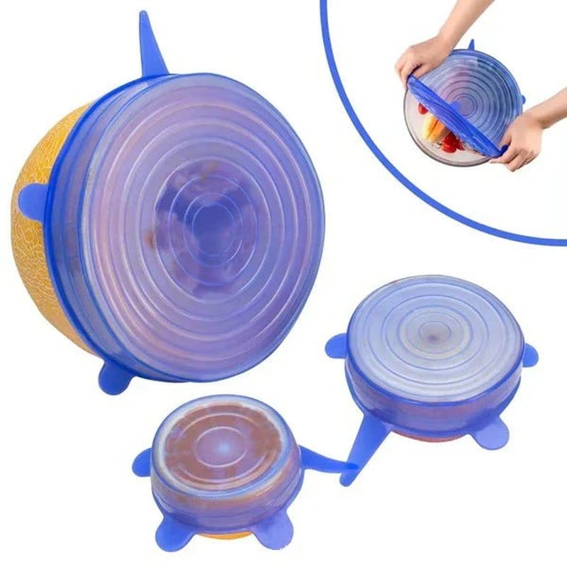 silikonski poklopci za hranu set 6 komada — detalj 2