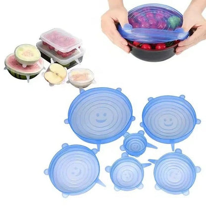 silikonski poklopci za hranu set 6 komada — detalj 4