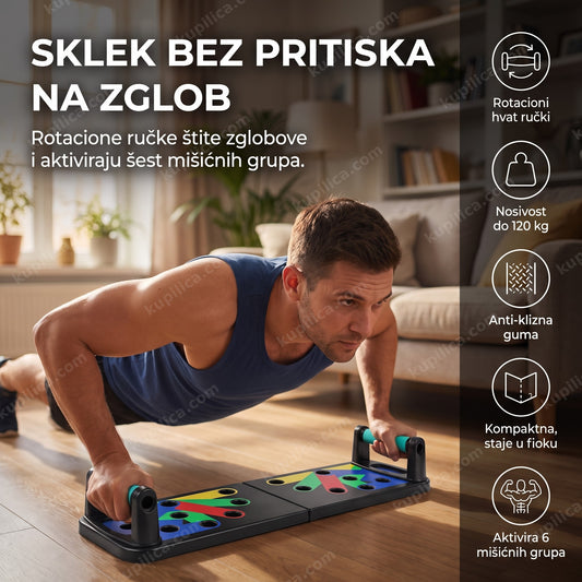 sklek tabla za celo telo sa rotacionim ručkama u kućnom treningu, benefiti proizvoda