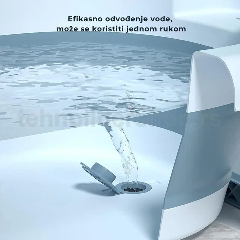 sklopiva kadica za bebe sa termometrom — detalj 4