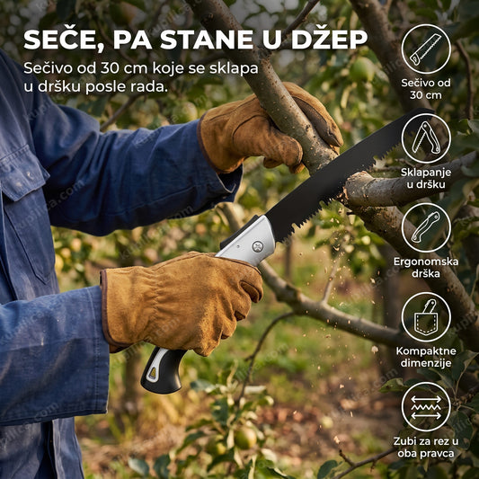 sklopiva testera za drvo seče granu u voćnjaku, benefiti proizvoda