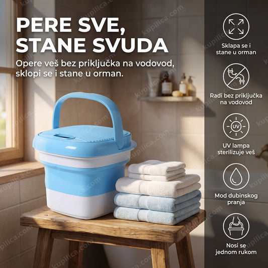 sklopiva veš mašina sa UV sterilizacijom u kupatilu, benefiti proizvoda