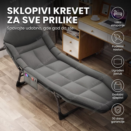 sklopivi krevet postavljen u udobnoj spavaćoj sobi, benefiti proizvoda