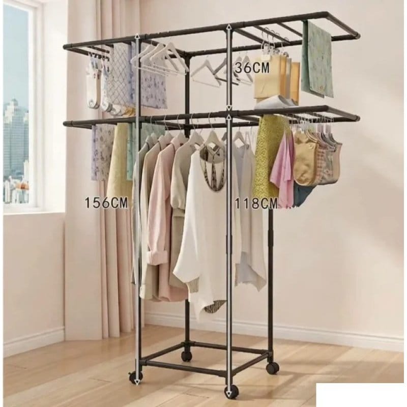 Dimenzije stalka: visina 156 cm, širina 118 cm i dubina krila 36 cm