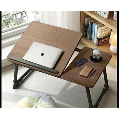 Sklopivi sto za laptop sa držačem za čašu, pogled sa strane