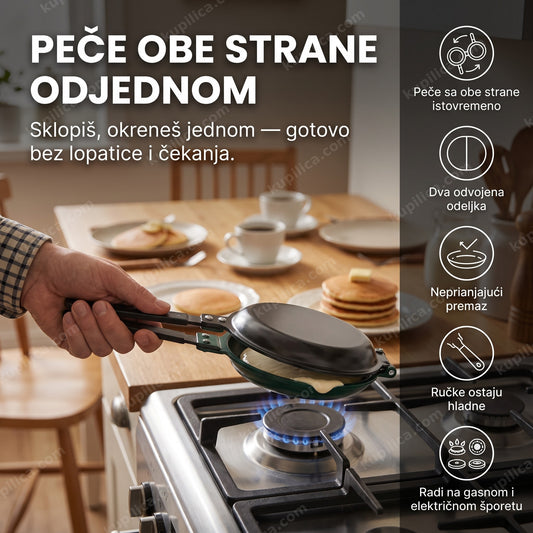 dvostruki sklopivi tiganj za palačinke i omlet, benefiti proizvoda