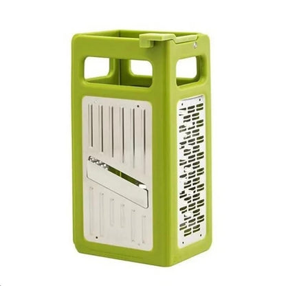uspravno zeleno rende sa četiri strane različitih veličina rupica za rendanje