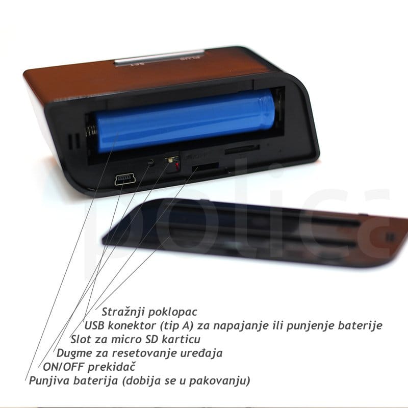 skrivena wifi kamera u satu — detalj 1