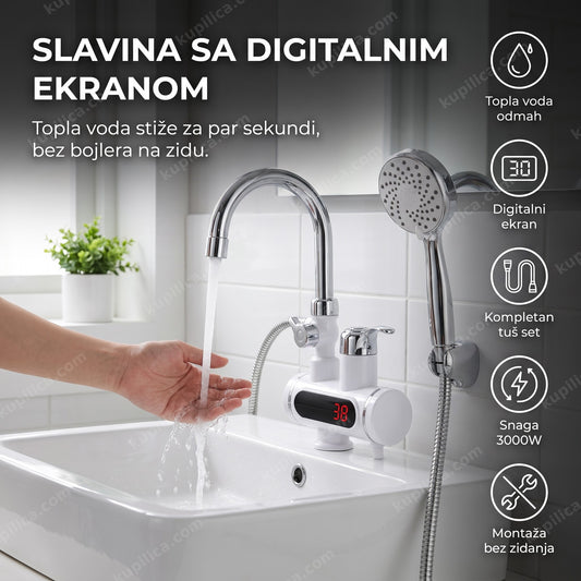 kupatilo sa slavinom sa digitalnim ekranom i tuš setom, benefiti proizvoda