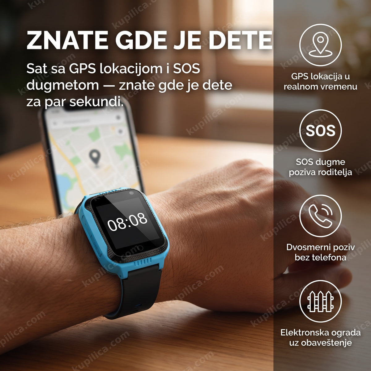 smart sat za decu sa gps praćenjem na ruci, benefiti proizvoda