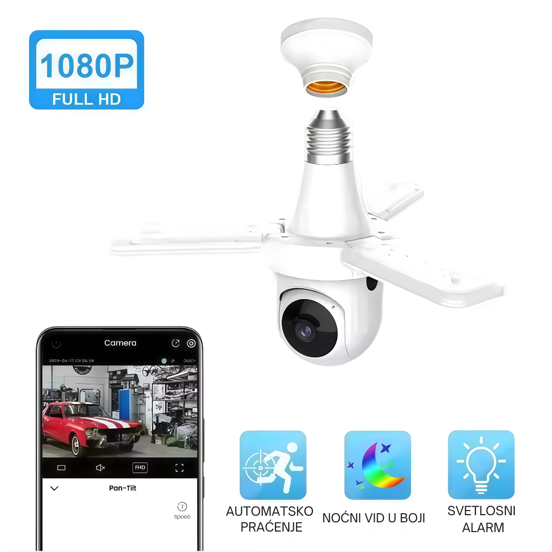 smartcam sijalica 360 — pametna WiFi kamera u E27 grlu