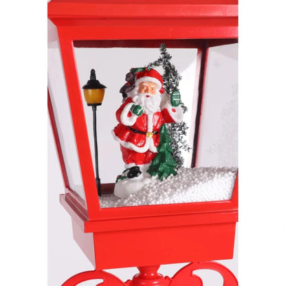 kvadratno postolje crvene snežne lampe od 140 cm