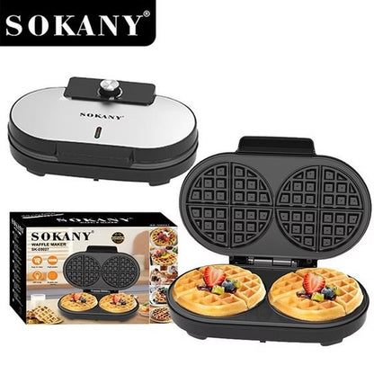 dupli aparat za vafle Sokany — pregled