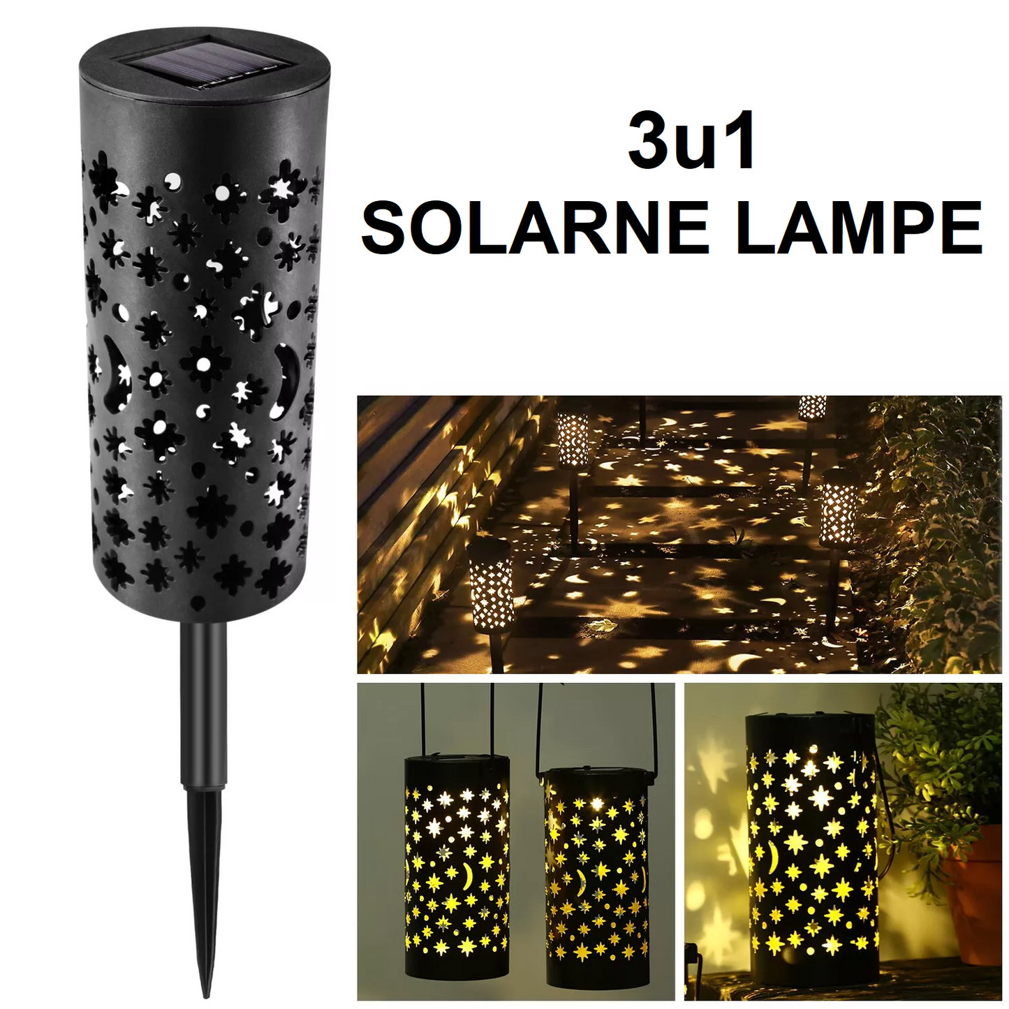 solarna baštenska lampa 3u1 — detalj 4