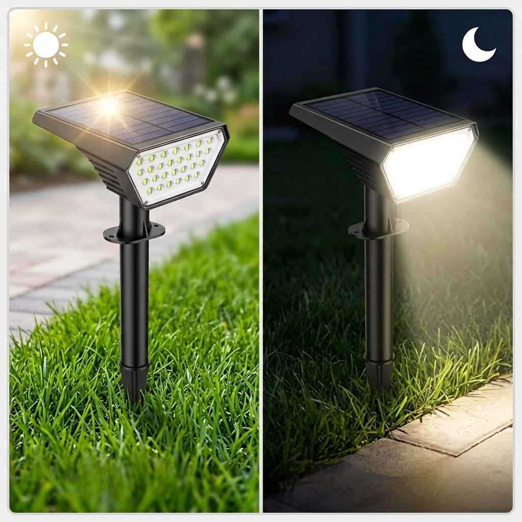 solarna LED lampa Lotus — pregled