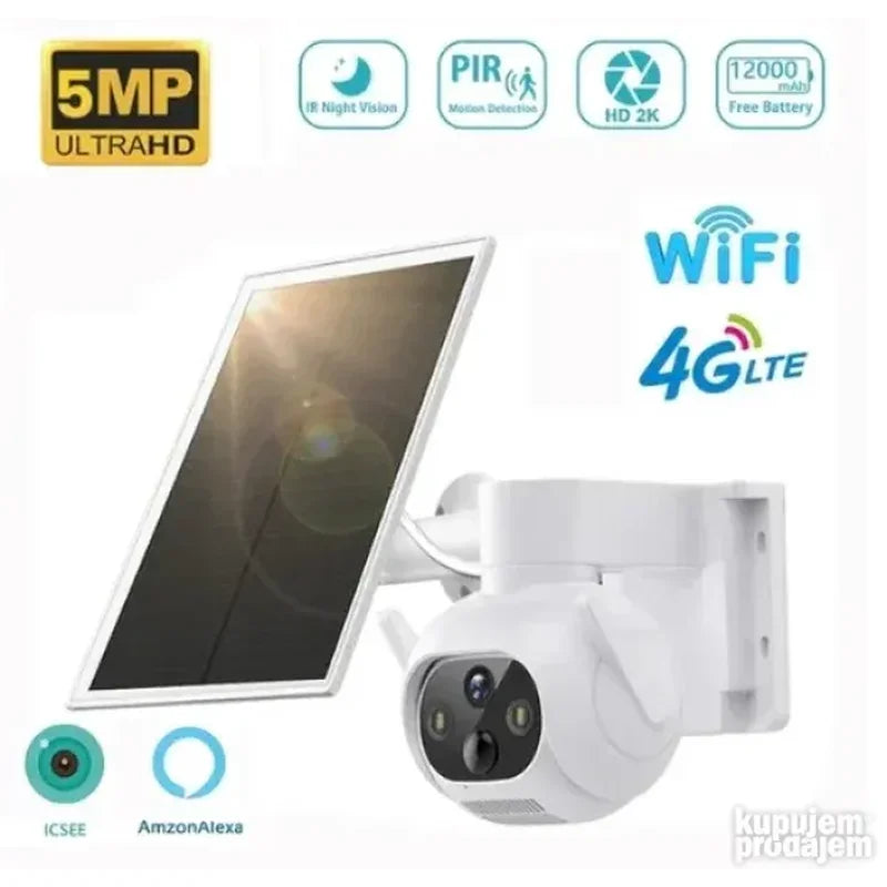 ikone kamere — 5MP ultra HD, PIR detekcija, WiFi i 4G LTE veza
