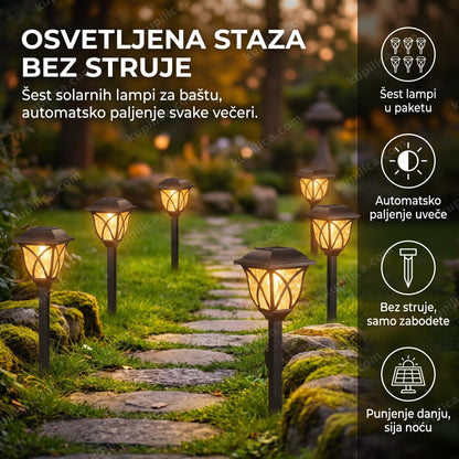 solarna rasveta za dvorište, staza sa šest lampi, benefiti proizvoda