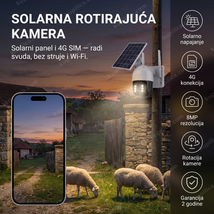 solarna rotirajuća 4g kamera montirana na stubu ograde, benefiti proizvoda
