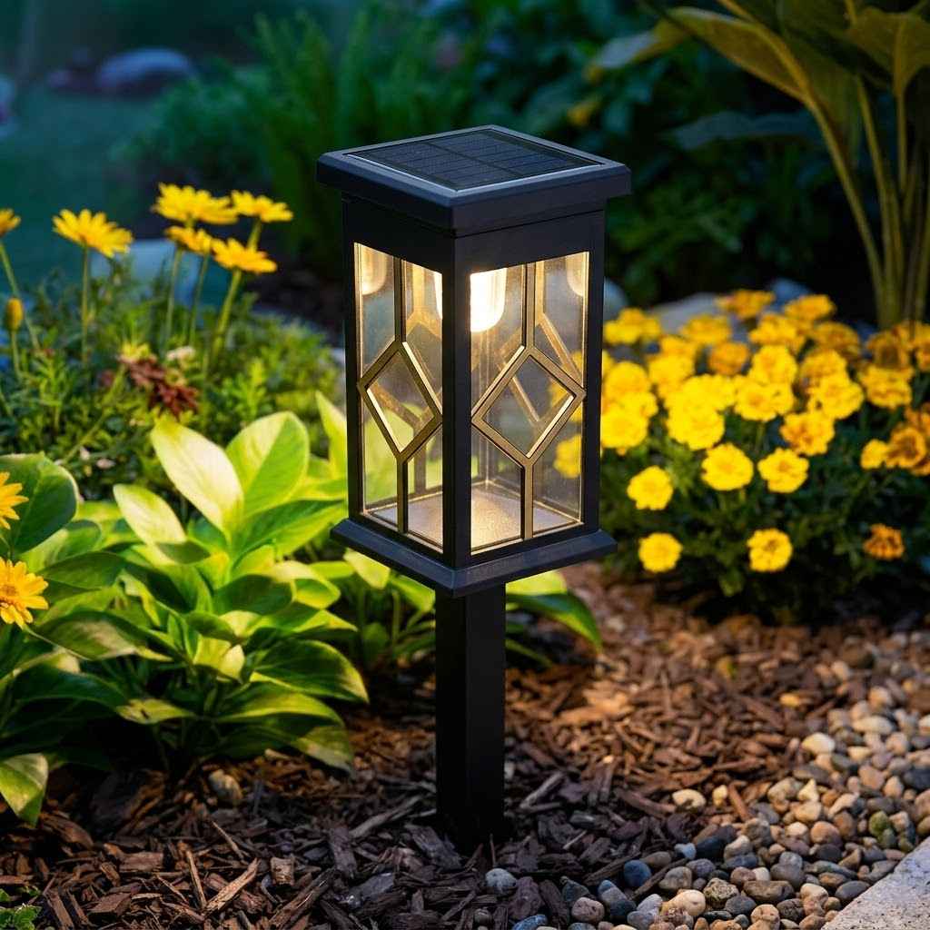 solarne baštenske lampe fenjer — detalj 1