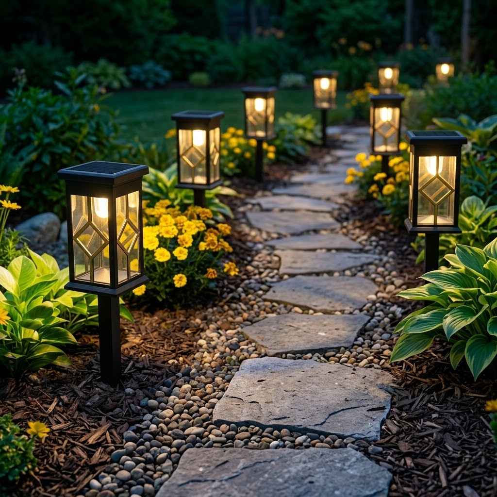 solarne baštenske lampe fenjer — detalj 2