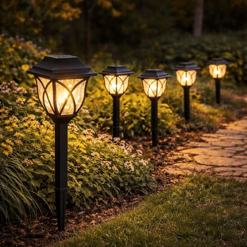 solarne baštenske lampe za dvorište 6 komada — detalj 1
