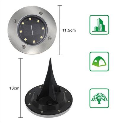 solarne led lampe za dvorište sa 8 dioda — detalj 3