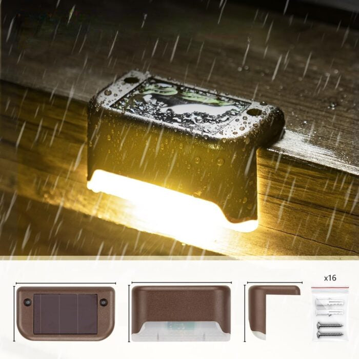 solarne LED lampe za ogradu 4 kom — detalj 1