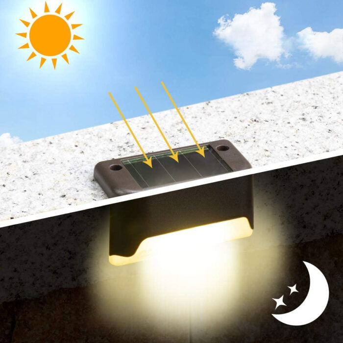 solarne LED lampe za ogradu 4 kom — detalj 3