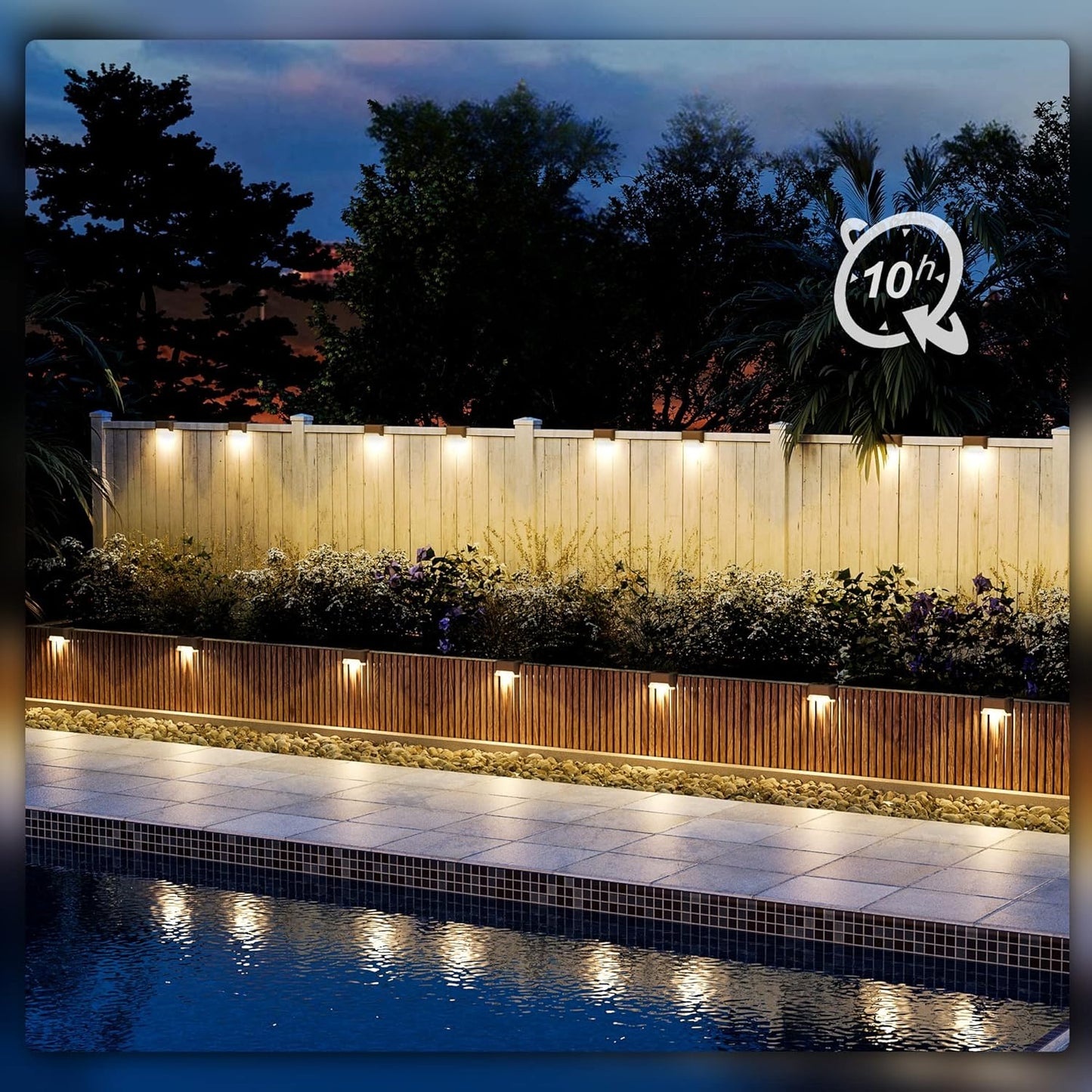 solarne LED lampe za ogradu 4 kom — detalj 5