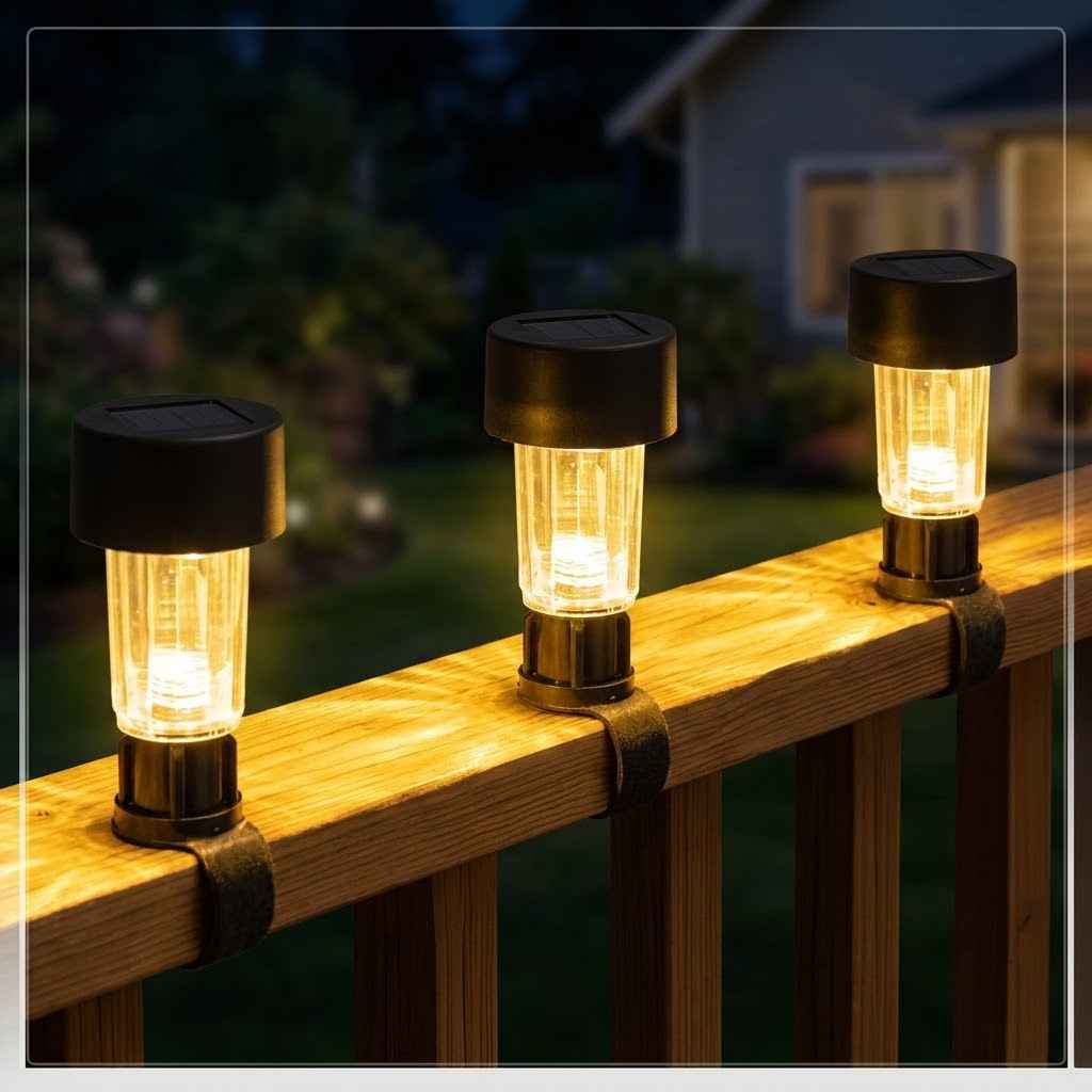 solarne LED lampe za ogradu set od 8 — pregled