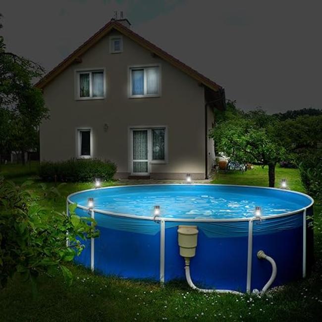 solarne LED lampe za ogradu set od 8 — detalj 2