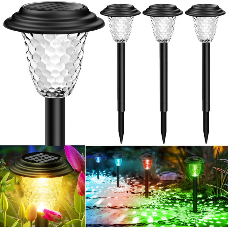solarne led rgb lampe set — pregled