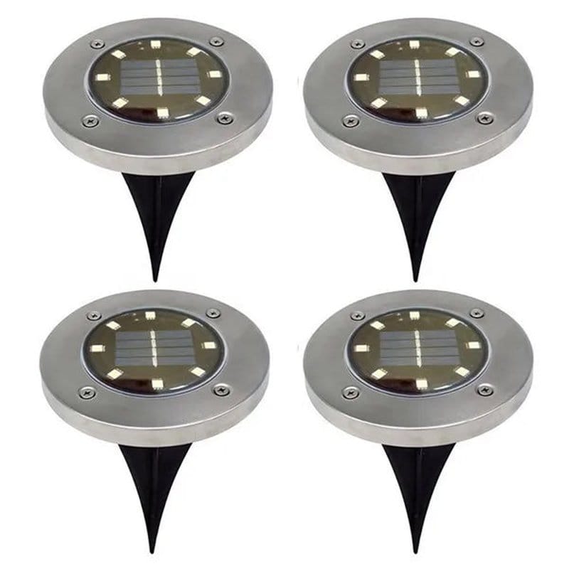 solarne lampe za dvorište 4 komada inox — pregled