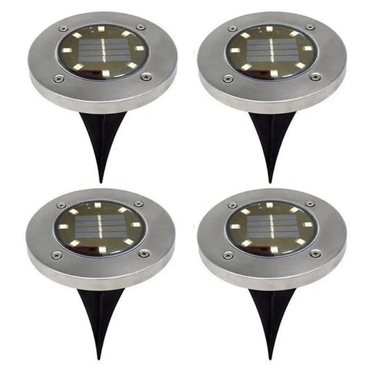 solarne lampe za dvorište 4 komada inox — pregled