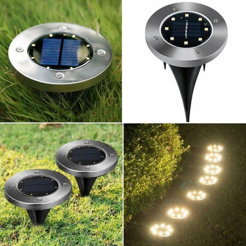 solarne ubodne lampe za baštu 4 komada — pregled