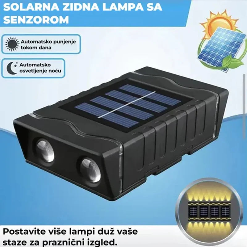 solarne zidne lampe za dvorište 4 komada — detalj 1