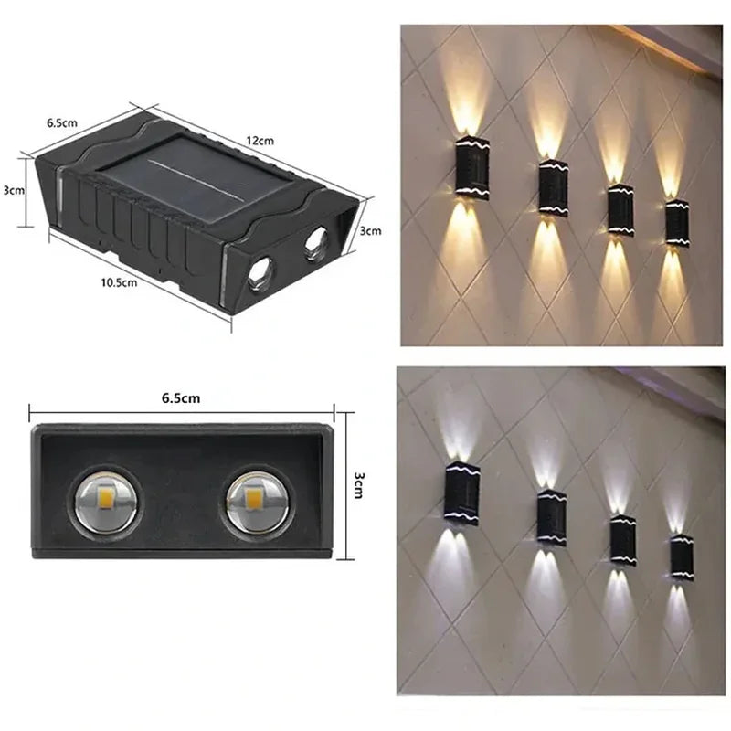 solarne zidne lampe za dvorište 4 komada — detalj 2