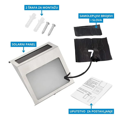 solarni LED kućni broj — detalj 3