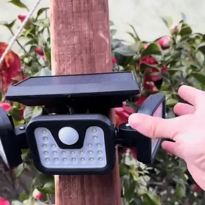 solarni led reflektor sa senzorom pokreta i 3 glave — detalj 3