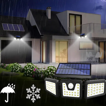 solarni led reflektor sa senzorom pokreta i 3 glave — detalj 6