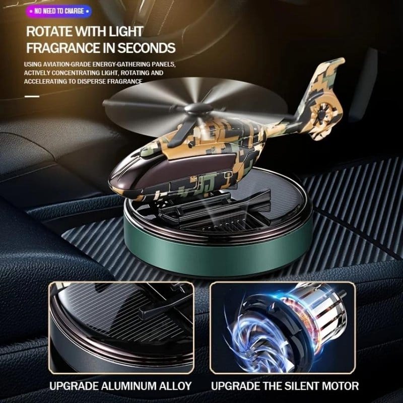 solarni osveživač vazduha za auto helikopter — pregled