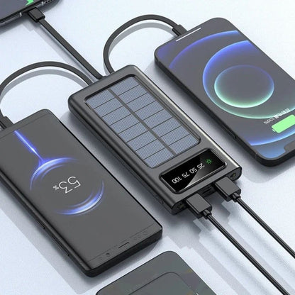 Solarni punjač za telefon 20000mAh — prednja strana sa solarnim panelom