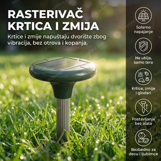 solarni ultrazvučni rasterivač krtica i zmija u travnjaku, benefiti proizvoda