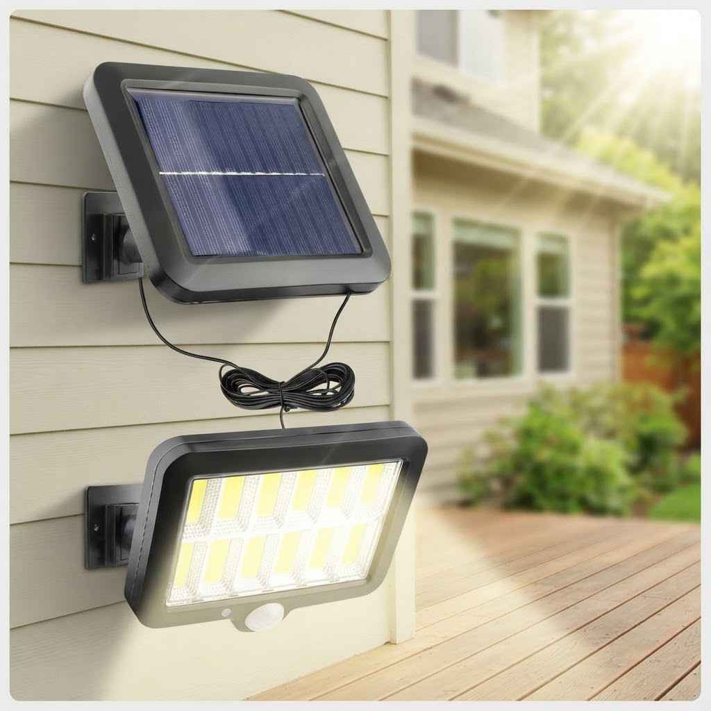 Solarni reflektor sa 128 LED dioda — pregled