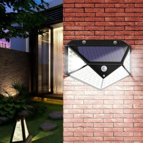 solarni reflektor 100 LED sa senzorom pokreta — detalj 1