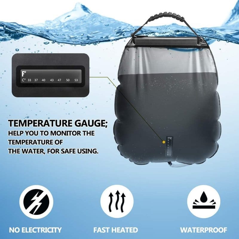 solarni tuš za kampovanje 20l — detalj 6