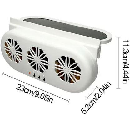 solarni ventilator za auto sa 3 glave — pregled